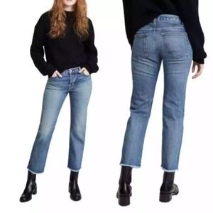Nili‎ Lotan Jeans Mid Rise Boyfriend Crop Womens's Sz 26 Relaxed